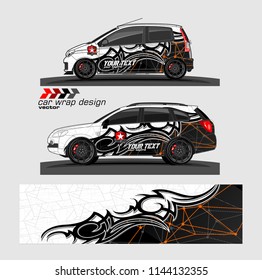 car graphic background vector. abstract racing livery design for vehicle vinyl wrap 
