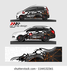 car graphic background vector. abstract racing livery design for vehicle vinyl wrap 