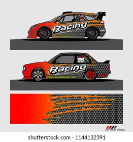 car graphic background vector. abstract racing livery design for vehicle vinyl wrap 