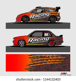 car graphic background vector. abstract racing livery design for vehicle vinyl wrap 