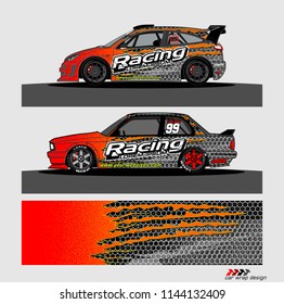 car graphic background vector. abstract racing livery design for vehicle vinyl wrap 