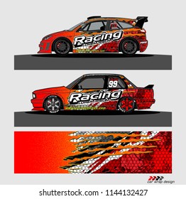 car graphic background vector. abstract racing livery design for vehicle vinyl wrap 