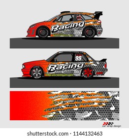 car graphic background vector. abstract racing livery design for vehicle vinyl wrap 