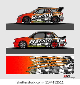 car graphic background vector. abstract racing livery design for vehicle vinyl wrap 