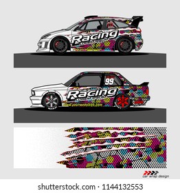 car graphic background vector. abstract racing livery design for vehicle vinyl wrap 