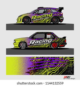 car graphic background vector. abstract racing livery design for vehicle vinyl wrap 