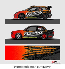car graphic background vector. abstract racing livery design for vehicle vinyl wrap
