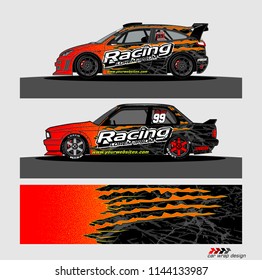 car graphic background vector. abstract racing livery design for vehicle vinyl wrap