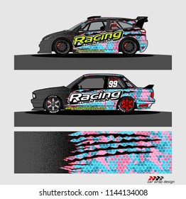 car graphic background vector. abstract racing livery design for vehicle vinyl wrap