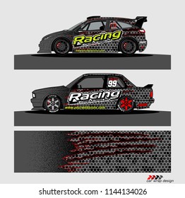 car graphic background vector. abstract racing livery design for vehicle vinyl wrap
