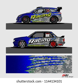 car graphic background vector. abstract racing livery design for vehicle vinyl wrap