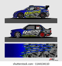 car graphic background vector. abstract racing livery design for vehicle vinyl wrap