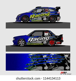 car graphic background vector. abstract racing livery design for vehicle vinyl wrap