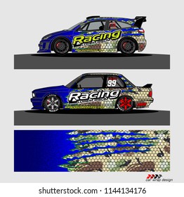 car graphic background vector. abstract racing livery design for vehicle vinyl wrap