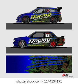 car graphic background vector. abstract racing livery design for vehicle vinyl wrap
