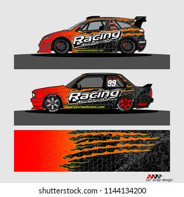 car graphic background vector. abstract racing livery design for vehicle vinyl wrap
