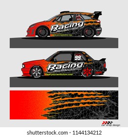 car graphic background vector. abstract racing livery design for vehicle vinyl wrap
