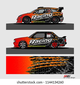 car graphic background vector. abstract racing livery design for vehicle vinyl wrap