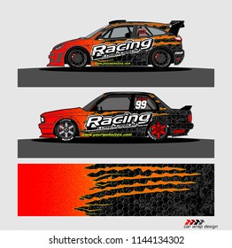 car graphic background vector. abstract racing livery design for vehicle vinyl wrap