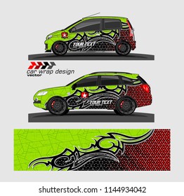 
car graphic background vector. abstract tribal livery design for vehicle vinyl wrap 