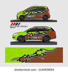 
car graphic background vector. abstract tribal livery design for vehicle vinyl wrap 