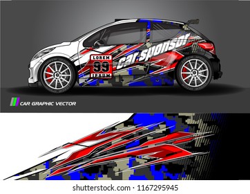 car graphic background vector. abstract  livery design for vehicle decal vinyl wrap 