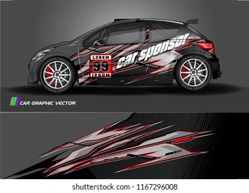 car graphic background vector. abstract  livery design for vehicle decal vinyl wrap 