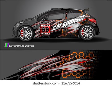car graphic background vector. abstract  livery design for vehicle decal vinyl wrap 