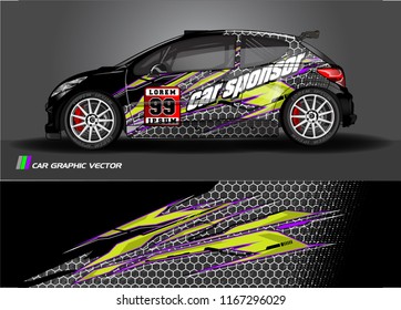 car graphic background vector. abstract  livery design for vehicle decal vinyl wrap 