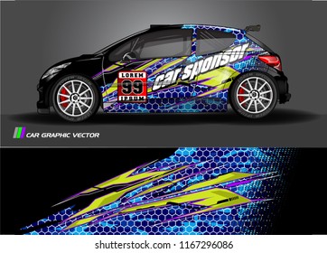 car graphic background vector. abstract  livery design for vehicle decal vinyl wrap 