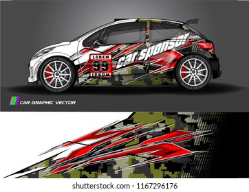 car graphic background vector. abstract  livery design for vehicle decal vinyl wrap 