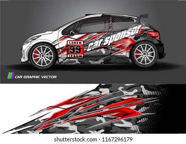 car graphic background vector. abstract  livery design for vehicle decal vinyl wrap 