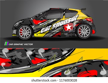 car graphic background vector. abstract racing livery design for vehicle vinyl wrap 