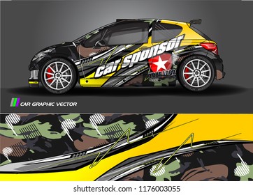 car graphic background vector. abstract racing livery design for vehicle vinyl wrap 