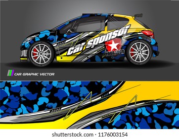 car graphic background vector. abstract racing livery design for vehicle vinyl wrap 
