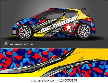 car graphic background vector. abstract racing livery design for vehicle vinyl wrap 