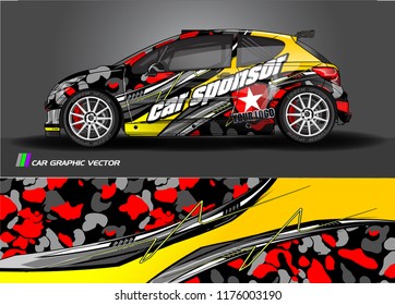 car graphic background vector. abstract racing livery design for vehicle vinyl wrap 