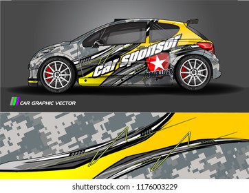 car graphic background vector. abstract racing livery design for vehicle vinyl wrap 