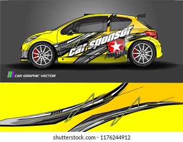 car graphic background vector. abstract racing livery design for vehicle vinyl wrap 