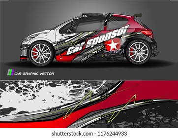 car graphic background vector. abstract racing livery design for vehicle vinyl wrap 