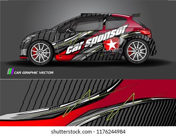 car graphic background vector. abstract racing livery design for vehicle vinyl wrap 