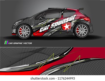 car graphic background vector. abstract racing livery design for vehicle vinyl wrap 