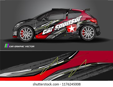 car graphic background vector. abstract racing livery design for vehicle vinyl wrap 