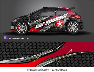 car graphic background vector. abstract racing livery design for vehicle vinyl wrap 