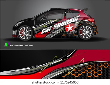 car graphic background vector. abstract racing livery design for vehicle vinyl wrap 