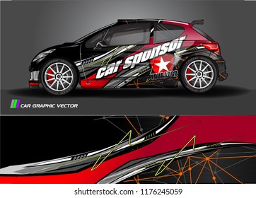car graphic background vector. abstract racing livery design for vehicle vinyl wrap 