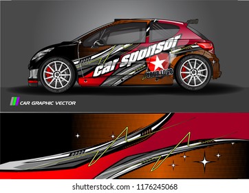 car graphic background vector. abstract racing livery design for vehicle vinyl wrap 