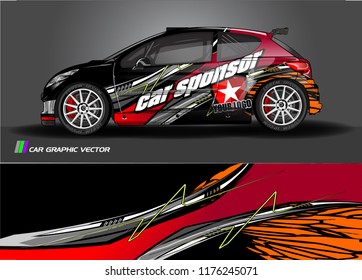 car graphic background vector. abstract racing livery design for vehicle vinyl wrap 