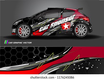 car graphic background vector. abstract racing livery design for vehicle vinyl wrap 