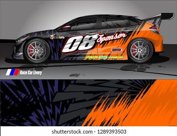 car graphic background vector. abstract racing livery design for vehicle vinyl wrap 